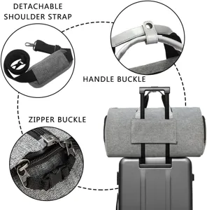 Reiseanzugtasche mit abnehmbarem Schultergurt und Trolley-Halterung für Geschäftsreisen.