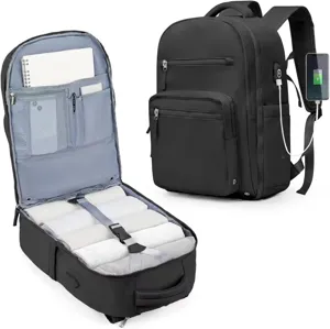 Große Kapazität Reise Rucksack mit USB Ladeanschluss, wasserdichte Laptoptasche für Damen.