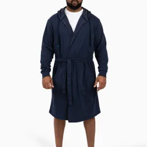 Unisex Thick Soft Hooded Bathrobe For Men And Women Long Plush Fleece Robe With Belt And Pockets Winter Warm Loungewear