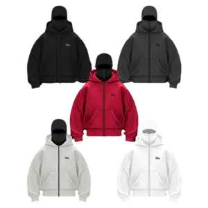 Sweat à capuche zippé polaire homme femme cagoule streetwear veste mode top