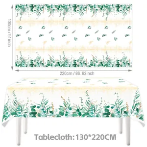 Eukalyptusblatt Tischdecke rechteckig tischabdeckung für party hochzeit dekoration 130x220cm