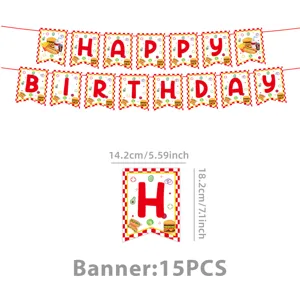 Burger Thema Geburtstag Party Banner Set, süße Fast Food Hängende Dekoration für Kinder.