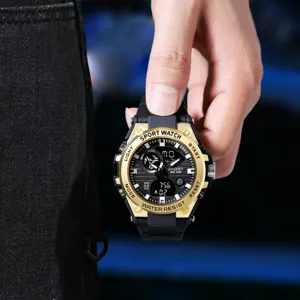 Men tactical sports electronic watch waterproof student multifunctional military wrist watch