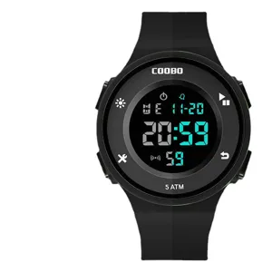 Kids digital sports watch waterproof boys girls casual electronic wrist watch black