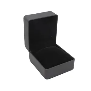 Luxury PU leather watch box black mechanical watch display storage gift box main view