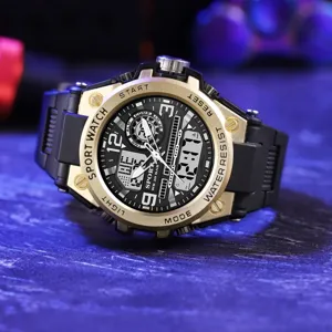 Robuust outdoor sport digitaal horloge voor heren, waterdicht tactisch polshorloge.