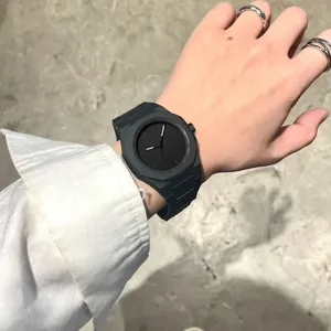 Men's Quartz Watch Minimalist Octagonal Bezel Business Casual Waterproof Wristwatch With Alloy Strap And ABS Case