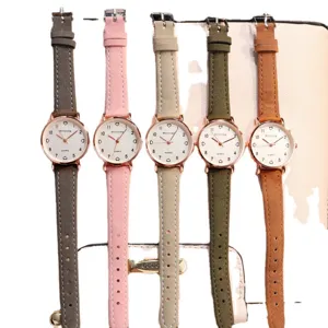 Montre quartz minimalist petit cadran pour femmes, élégante montre étudiant coréenne.