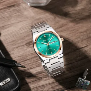 Men's Quartz Watch Stainless Steel Waterproof Business Casual Wristwatch With Dual Calendar Display Wrist Watch For Men