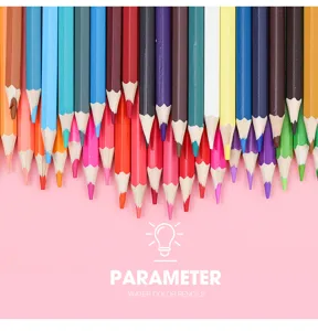 Detailed shot of vibrant watercolor pencils neatly arranged, showing rich pigment colors.