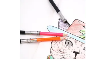 Double head metal pencil extender stainless steel lengthening tool for sketching drawing pencils