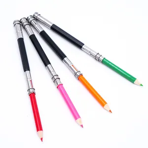 Multi-color stacking push pencils set with metal barrels and vibrant lead tips for school and art.