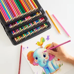 120 Colors Professional Oil Based Colored Pencils Set Wood Art Drawing Pencils With Portable Metal Iron Storage Box