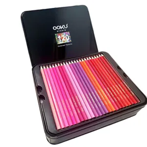 120 Color Oil Colored Pencils Set Professional Artist Drawing Sketching Student Stationery Tin Box
