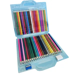 Colored pencils set 50 colors drawing painting art supplies student stationery in plastic case