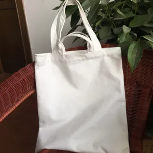 Blank DIY Canvas Tote Bag Reusable Eco Friendly Shoulder Shopping Bags Plain Cotton Fabric Handbag With Double Handles Zipper Closure For Painting Craft Travel Daily