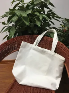 Schlichte weisse Segeltuch Tasche Handtasche fur taglichen Einkauf und DIY Malerei Projekte