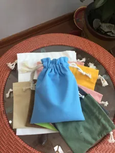 Bunte Baumwolle Kordelzug Beutel Set, vielseitige kleine Geschenktüten zur Aufbewahrung.
