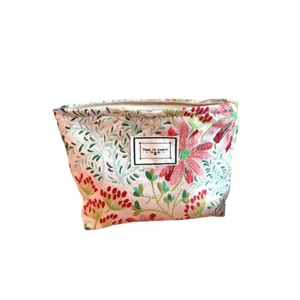 Blumen Kosmetiktasche Damen tragbare Reise Make-up Tasche niedliche Reißverschluss Aufbewahrung