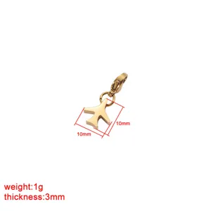 Ciondolo aereo in acciaio inossidabile charm accessorio per gioielli DIY bracciale
