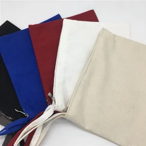 Mehrfarbige Canvas Reißverschlusstasche Detail, blanko Baumwoll Kosmetiktasche für DIY.
