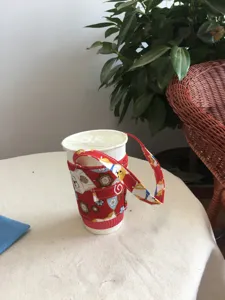 Japanse stijl Shiba Inu stoffen bekerhoes schattige cartoon herbruikbare drankhouder.