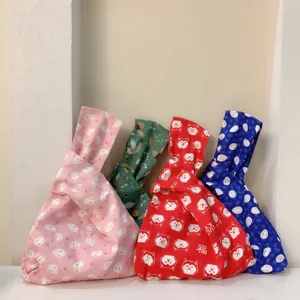 Japanischer Knoten Handgelenk Tasche Stoff Handtasche Shopper Beutel Geldbörse Beutel