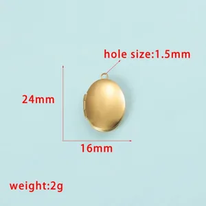 Pendentif medaillon ovale en acier inoxydable poli miroir accessoire bijoux photo