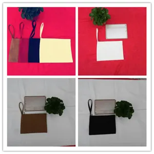DIY leere Leinwand Reißverschlusstasche mit Handschlaufe, vielseitige Make-up-Tasche und Handytasche.