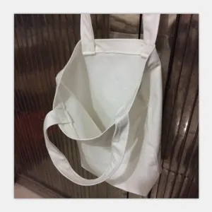 Plain white canvas tote bag 12oz blank shopping bag DIY hand-painted reusable casual shoulder bag