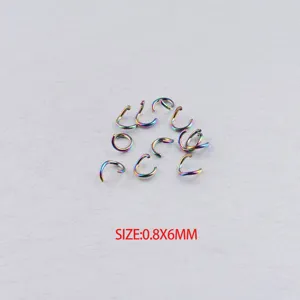 Rainbow stainless steel jump rings 0.8x6mm DIY jewelry making accessories parts set