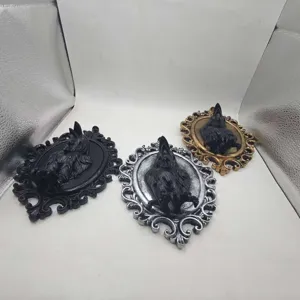 Décoration murale en résine gothique, artisanat de cadre photo 3D baroque vintage pour cadeaux.