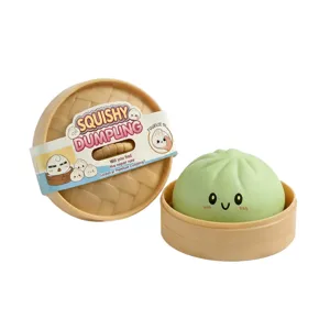 Χαριτωμένο squishy dumpling παιχνίδι αντιστρες με μίνι καλάθι ατμομαγειρέματος και δώρο συσκευασία