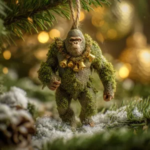 Χριστουγεννιάτικο στολίδι γορίλας Bigfoot κρεμαστή διακόσμηση δέντρου ακρυλική φιγούρα