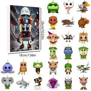 Acrylic Christmas advent calendar with hanging ornament blind box set for the holiday