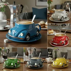 Creative Beetle Shape Resin Mug With 304 Stainless Steel Liner Cute Insect Style Coffee Mug Office Water Cup