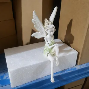 Fairy resin figurine garden ornament butterfly wings home decor sculpture statue gift