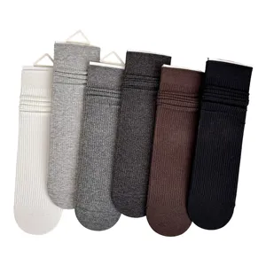 Damen einfarbige gerippte Socken Set, Herbst lässige gestapelte Strickstrümpfe für den Alltag.