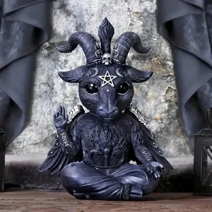 Gotisch Baphomet hars beeldje ornament occulte satanische standbeeld voor Halloween decor