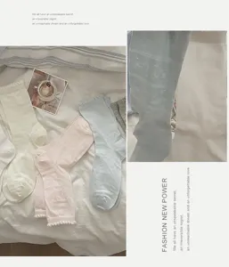 Niedliche koreanische hohle Kaninchen Rüschen Socken Damen Frühling Sommer Detail ansicht
