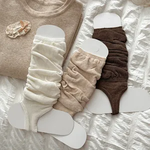 Strick Stegstulpen Damen Beinstulpen Stulpen Herbst Winter Slouch Socks Vintage 3Paar