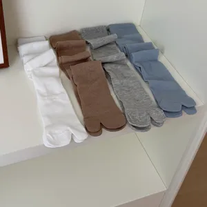 Women split toe calf socks solid color thin mesh tabi socks versatile spring summer hosiery