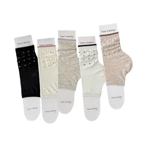Vrouwen zomer dun schattig stip beugel beenwarmers ballet stijl stapel sokken 5 kleuren