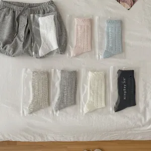 Chaussettes femme style ballet creux mignon volant fin printemps été quotidien mode