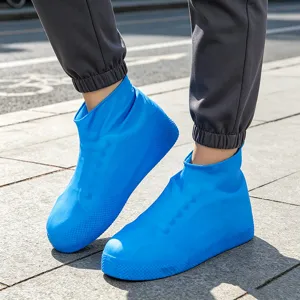 Verdickte Latex Wasserdichte Schuhüberzüge Wiederverwendbare Regen Stiefel Überzüge Rutschfeste Schuhschützer Für Outdoor Regentage