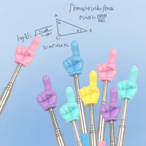 Stainless Steel Telescopic Teaching Pointer Cute Hand Shape Classroom Reading Pointer For Kids Teachers School Supplies
