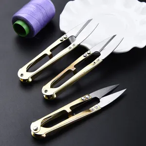 Tagliafili in acciaio inossidabile a forma di U per cucito, forbici per filati e ricamo.