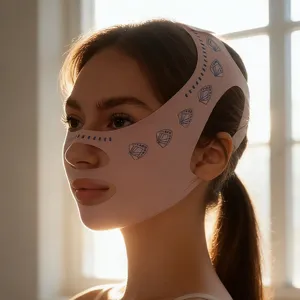 Maschera Lifting Viso Elastica Traspirante Bendaggio Linea V Sonno Antietà Cinturino Rassodante Viso Donna Strumento di Bellezza