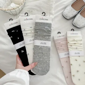 Damen Blumen Mittelsocken japanisch süße süsse spitzen gestapelte Socken Freizeit