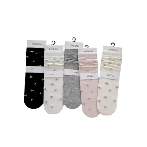 Frühling Sommer dünne Damen süße Blumen Waden Socken weiße Spitze vielseitige Slouch Socken
